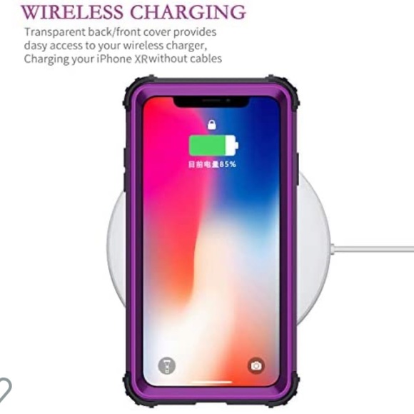 📱LONTECT iPhone XR Case💜 Shiny Purple - Picture 6 of 11